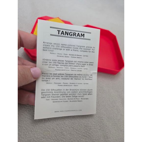 Vintage Interplay TANGRAM Travel Game By Shoptaugh 1986 Tiles - Picture 3 of 5